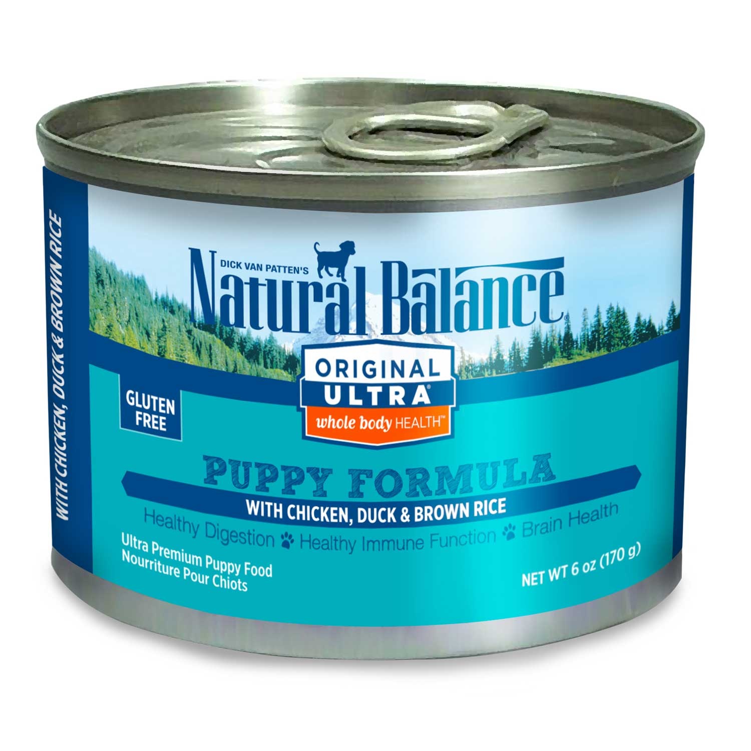 slide 1 of 6, Natural Balance Original Ultra Chicken, Duck & Brown Rice Canned Puppy Food, 6 oz