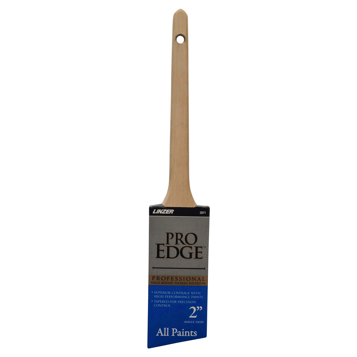 slide 1 of 25, Linzer 2 inch pro edge angle sash rat tail brush, 1 ct