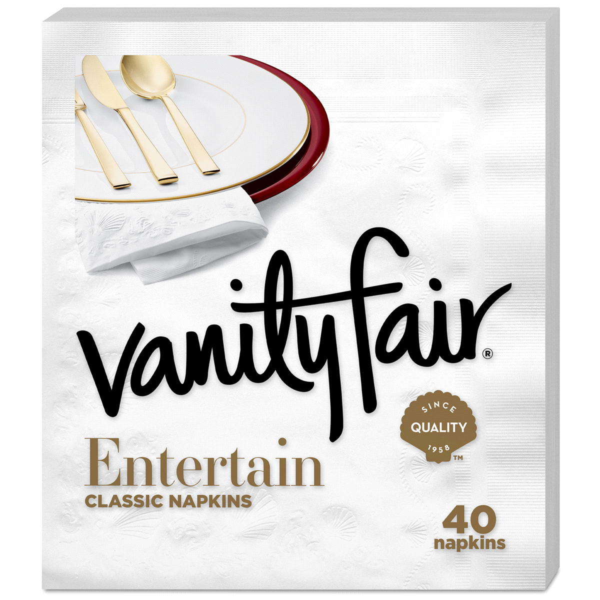 slide 36 of 54, Vanity Fair Entertain Paper Napkins, 40 Count, 40 ct