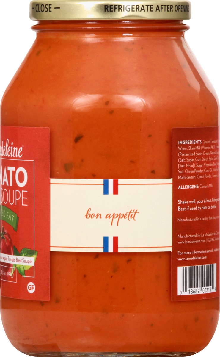 slide 5 of 13, La Madeleine Reduced Fat Tomato Basil Soupe 31.5 oz, 31 oz