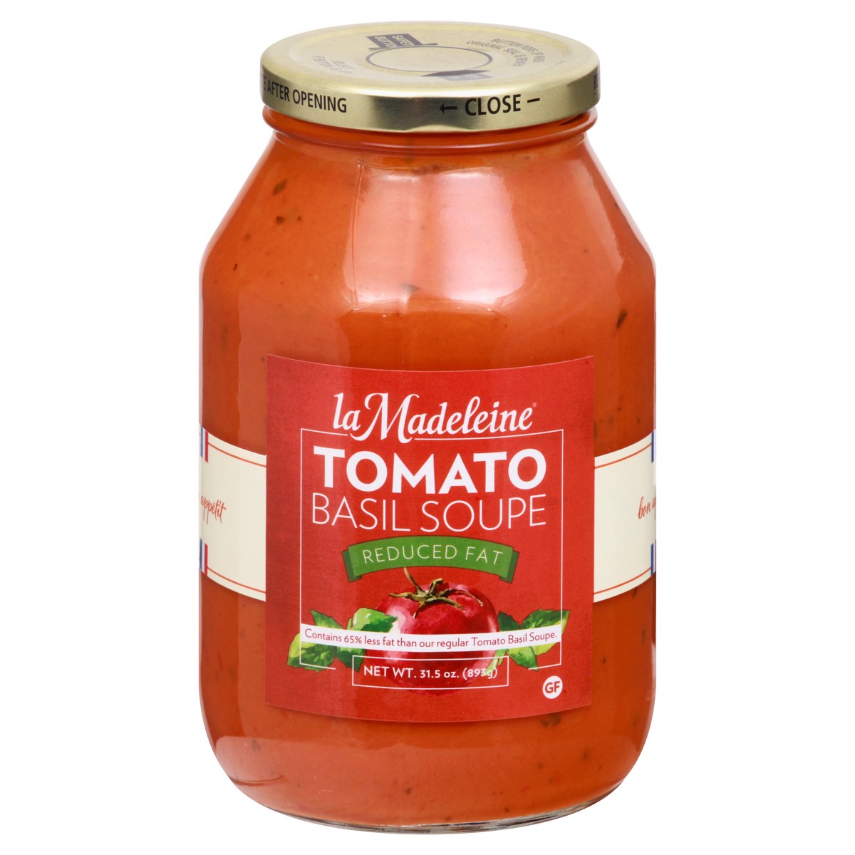 slide 10 of 13, La Madeleine Reduced Fat Tomato Basil Soupe 31.5 oz, 31 oz