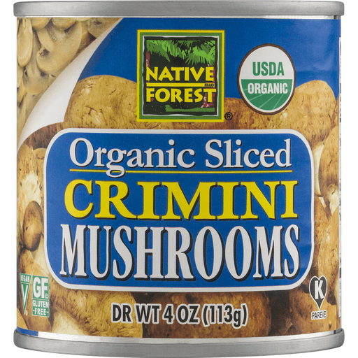 slide 7 of 9, Native Forest Mushrooms, Organic Crimini, Sliced, 4 Ounce, 4 oz
