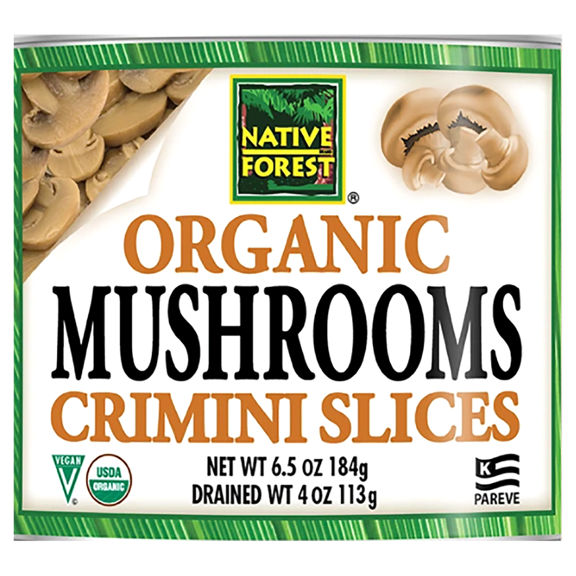 slide 1 of 9, Native Forest Mushrooms, Organic Crimini, Sliced, 4 Ounce, 4 oz