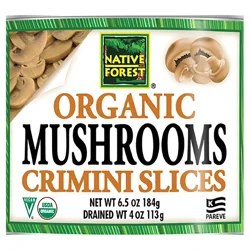 Native Forest Mushrooms, Organic Crimini, Sliced, 4 Ounce