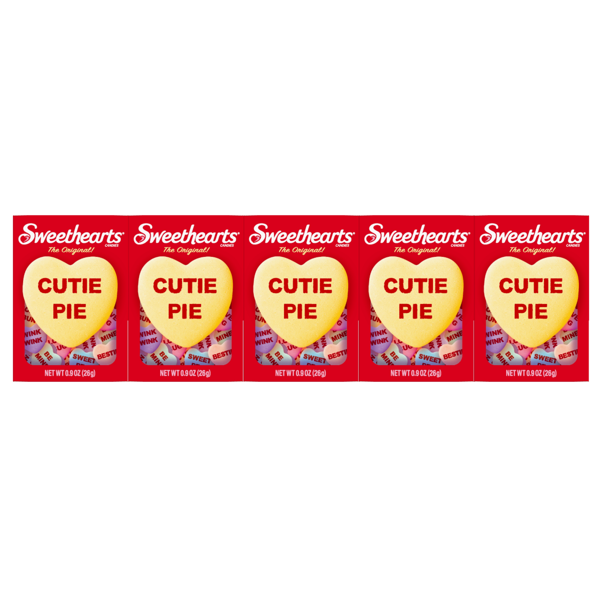slide 1 of 5, Sweethearts Conversation Hearts, 5 ct; 0.9 oz