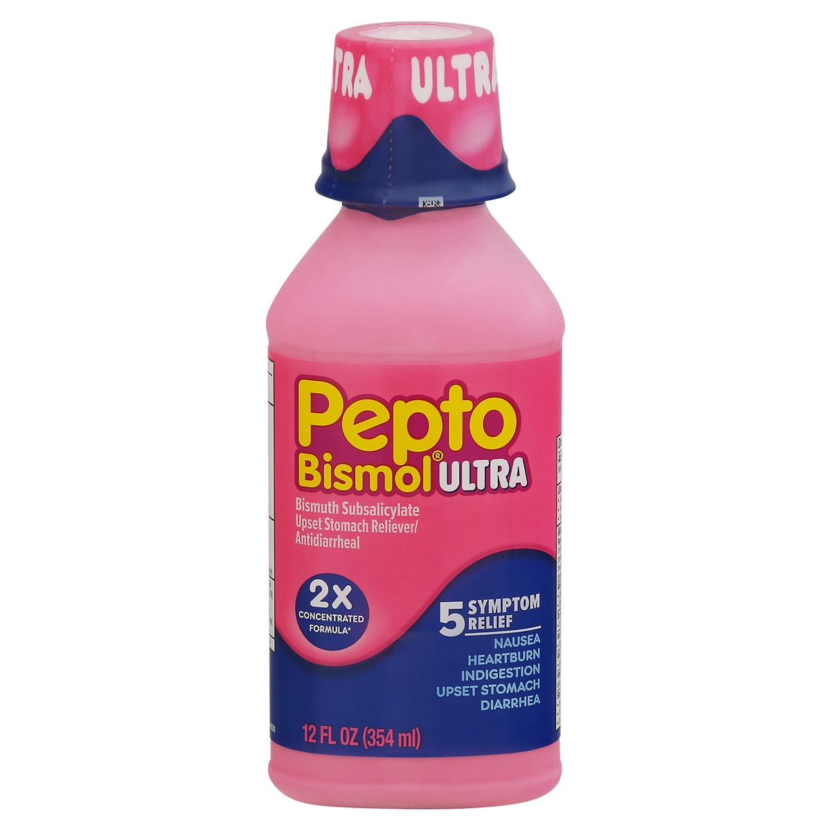 slide 1 of 1, Pepto-Bismol Liquid Ultra for Nausea, Heartburn, Indigestion, Upset Stomach, and Diarrhea - 5 Symptom Fast Relief, Original Flavor, 12 oz, 12 oz