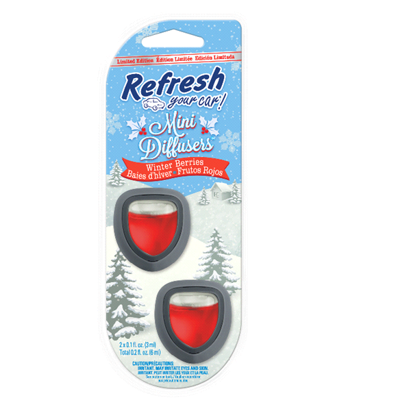 slide 1 of 1, Refresh Vent Diffuser Winter Berries, 2 ct