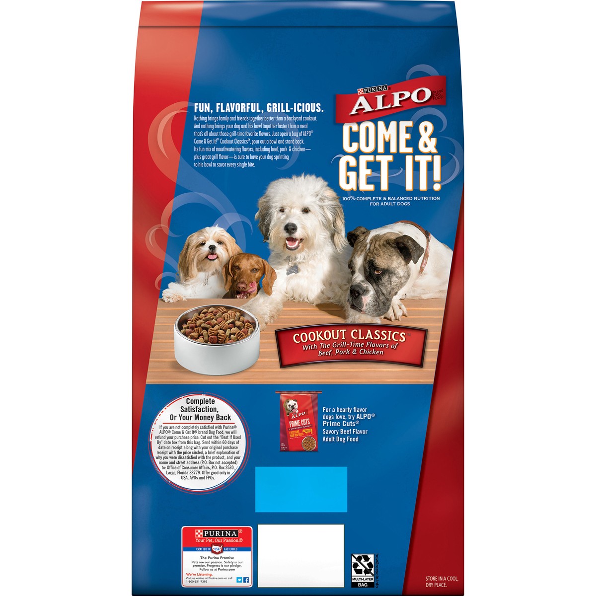 slide 4 of 9, ALPO Purina ALPO Dry Dog Food, Come & Get It! Cookout Classics, 4 lb