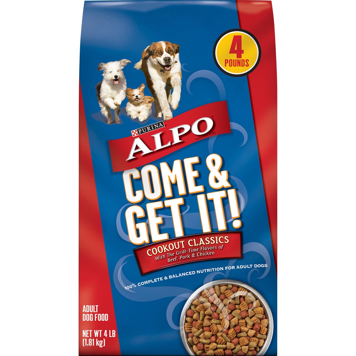 slide 7 of 9, ALPO Purina ALPO Dry Dog Food, Come & Get It! Cookout Classics, 4 lb