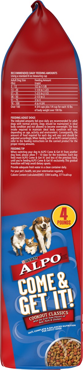 slide 5 of 9, ALPO Purina ALPO Dry Dog Food, Come & Get It! Cookout Classics, 4 lb