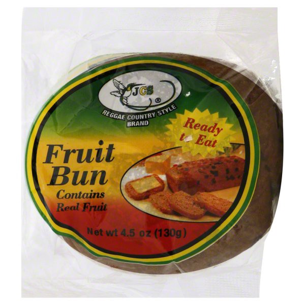 slide 1 of 5, JCS Jamaican Country Style Fruit Bun, 4.5 oz