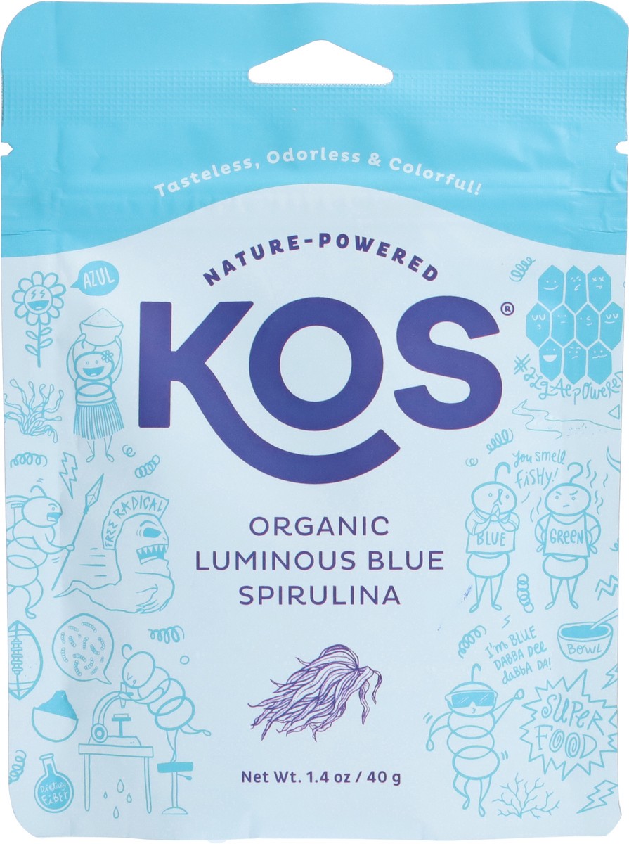 slide 6 of 9, KOS Organic Luminous Blue Spirulina 1.4 oz, 1.4 oz
