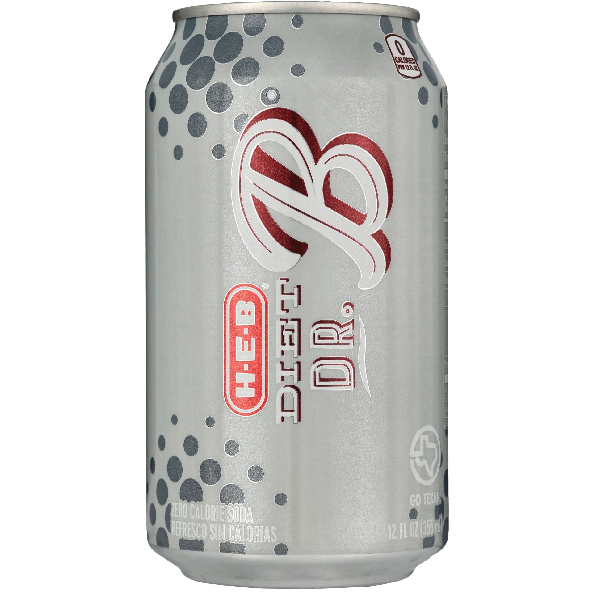 slide 1 of 1, H-E-B Diet Dr. B Soda - 12 oz, 12 oz