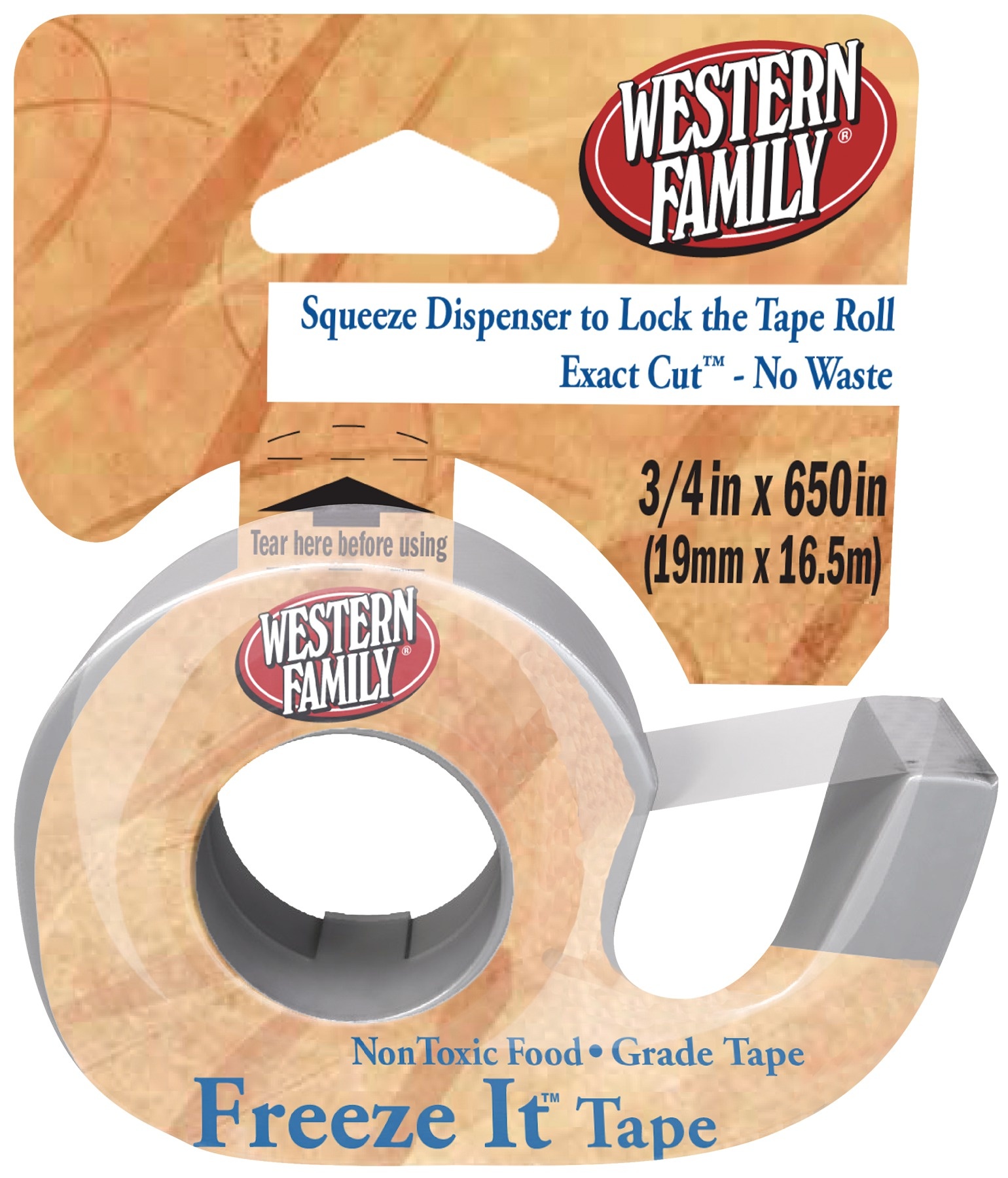 slide 1 of 1, Western Family Freezer Tape 3/4In X 650In, 1 ct