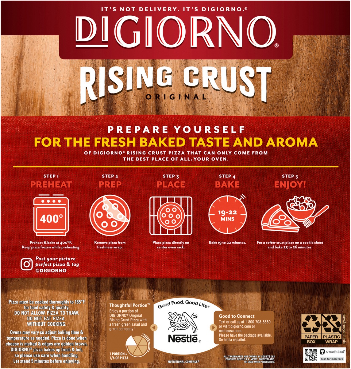 slide 2 of 13, DiGiorno Rising Crust Four Cheese Pizza (Frozen), 28.2 oz