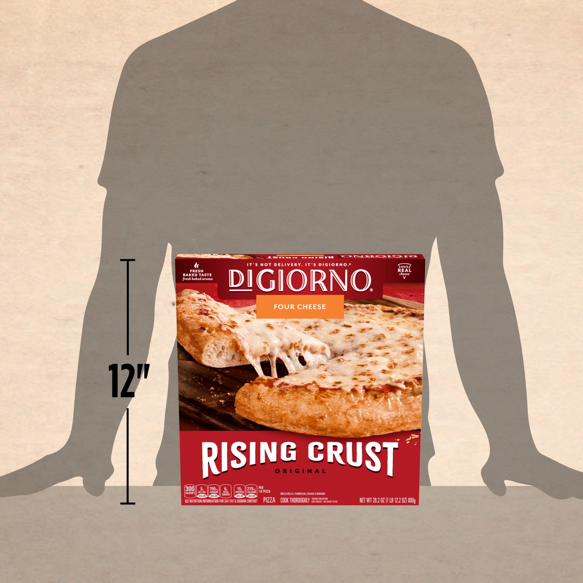 slide 9 of 12, DiGiorno Rising Crust Four Cheese Pizza, 28.2 oz