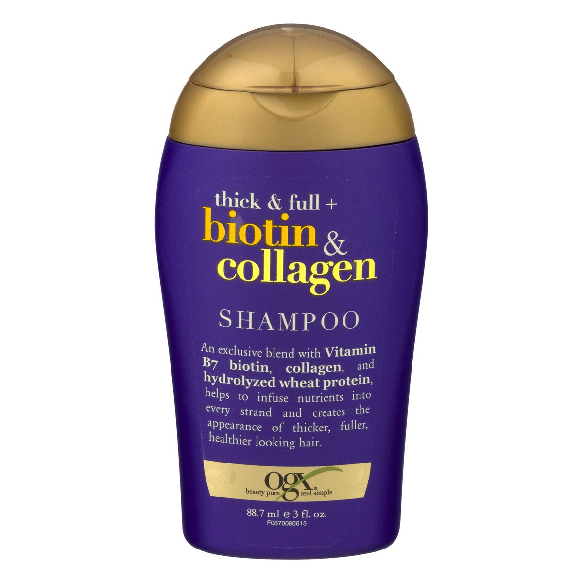 slide 4 of 11, OGX Thick & Full Biotin & Collagen Shampoo 3 oz, 3 oz