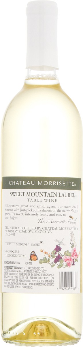 slide 11 of 11, Chateau Morrisette Sweet Mountain Laurel Table Wine 750 ml, 750 ml