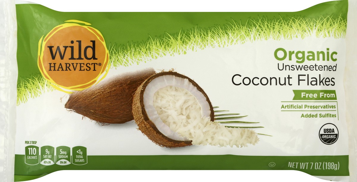 slide 4 of 7, Wild Harvest Unsweetened Coconut Flakes Org - 7 oz, 7 oz
