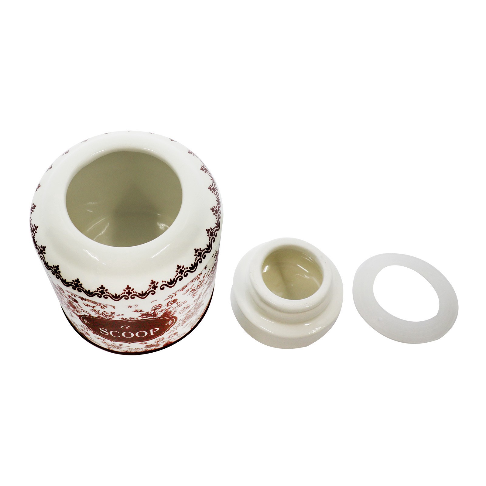 slide 3 of 3, 5" A Scoop Ceramic Container By Ashland, 3.75 in x 3.75 in x 5.12 in