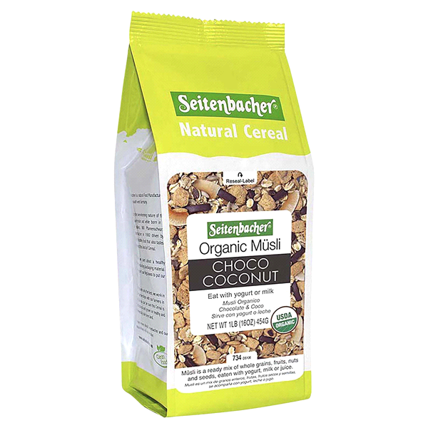 slide 1 of 1, Seitenbacher Organic Choco Coconut Muesli, 16 oz