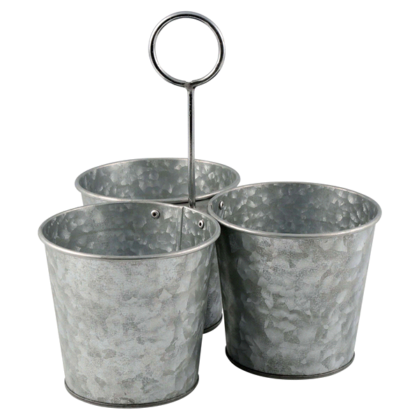 slide 1 of 1, Thirstystone Galvanized Snack Buckets, 1 ct