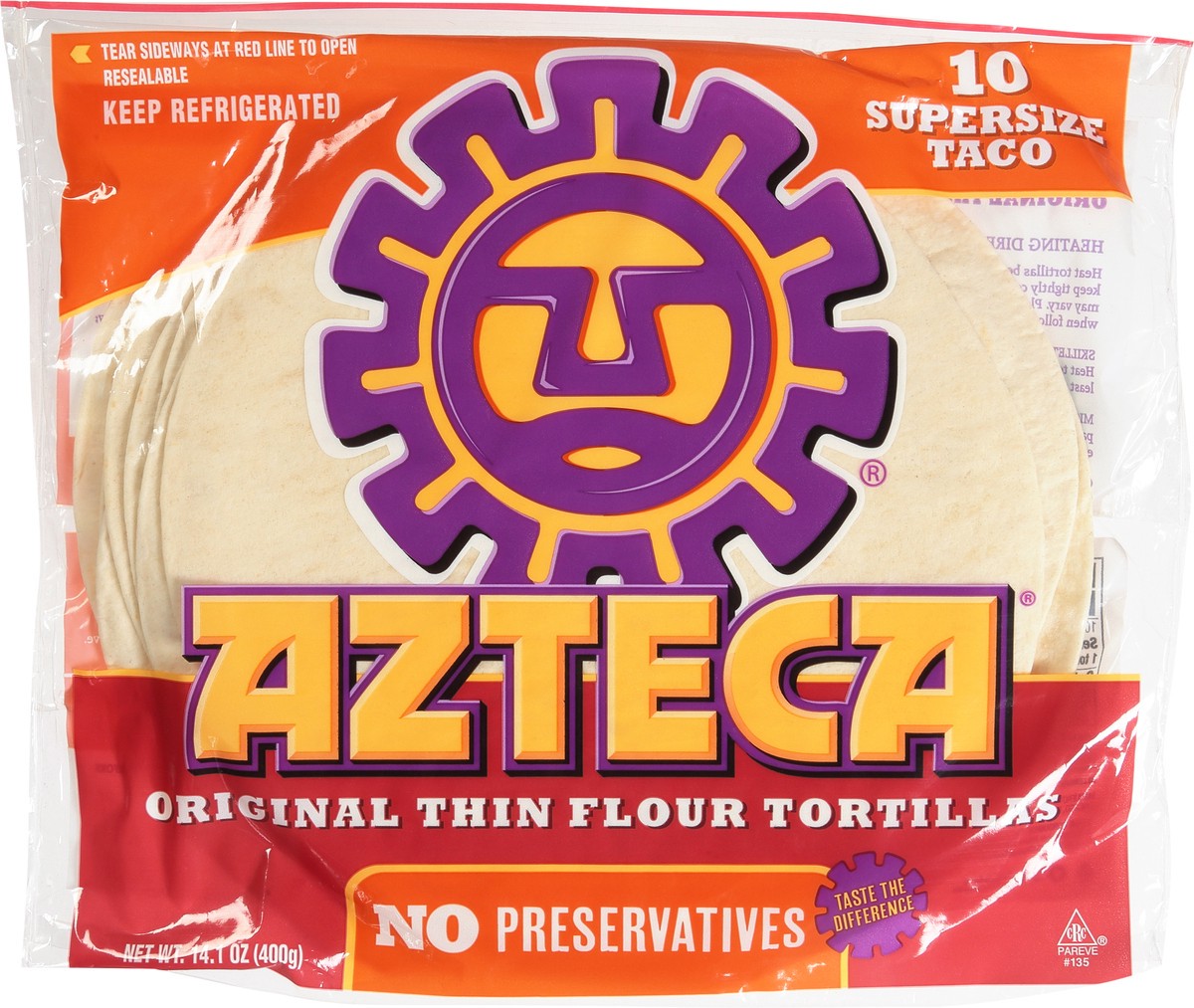 slide 9 of 9, Azteca Supersize Flour Tortillas, 14.1 oz