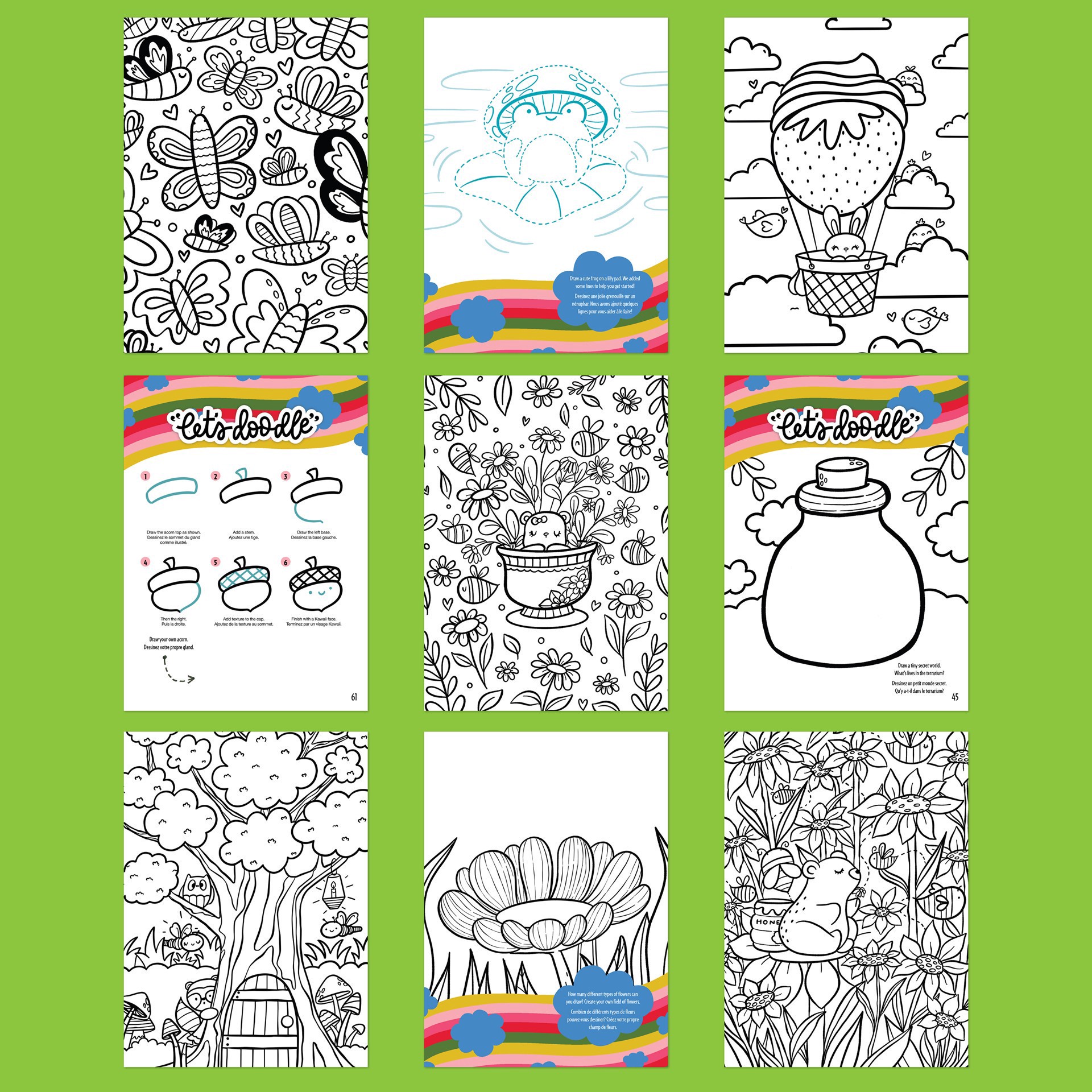 slide 3 of 5, Faber-Castell Enchanted Forest Learn To Draw Kit, 121 pale geranium lake, 187 burnt ochre, 167 green olive, 170 may green, 143 cobalt blue and 107 cadmium yellow