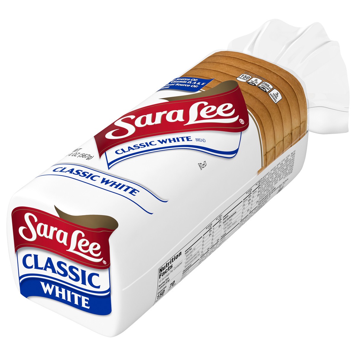 slide 4 of 9, Sara Lee Classic Bread, 20 oz, Plain White Bread, Bag, 20 oz