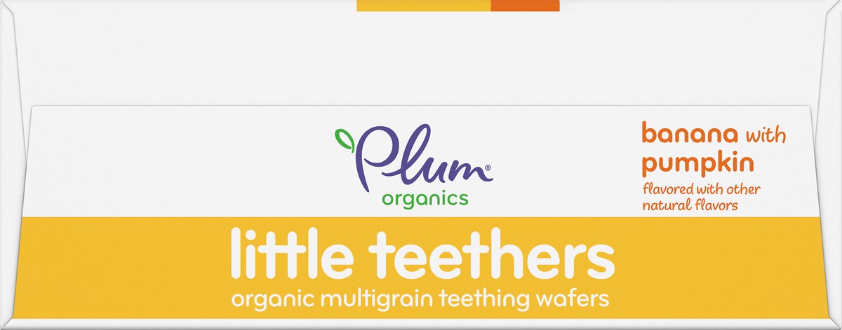 slide 9 of 9, Plum Organics 6 Packs Crawler Multigrain Organic Banana With Pumpkin Teething Wafers 18 ea, 18 ct