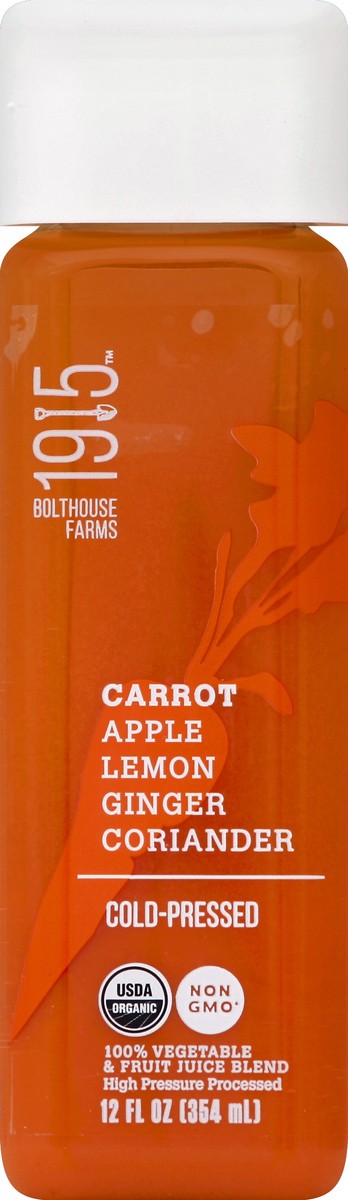 slide 4 of 4, Bolthouse Farms 1915 Carrot Apple Lemon Ginger Coriander Juice Blend, 12 fl oz