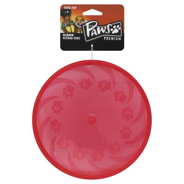 slide 1 of 1, Paws Happy Life Rubber Flying Disk Dog Toy, 1 ct