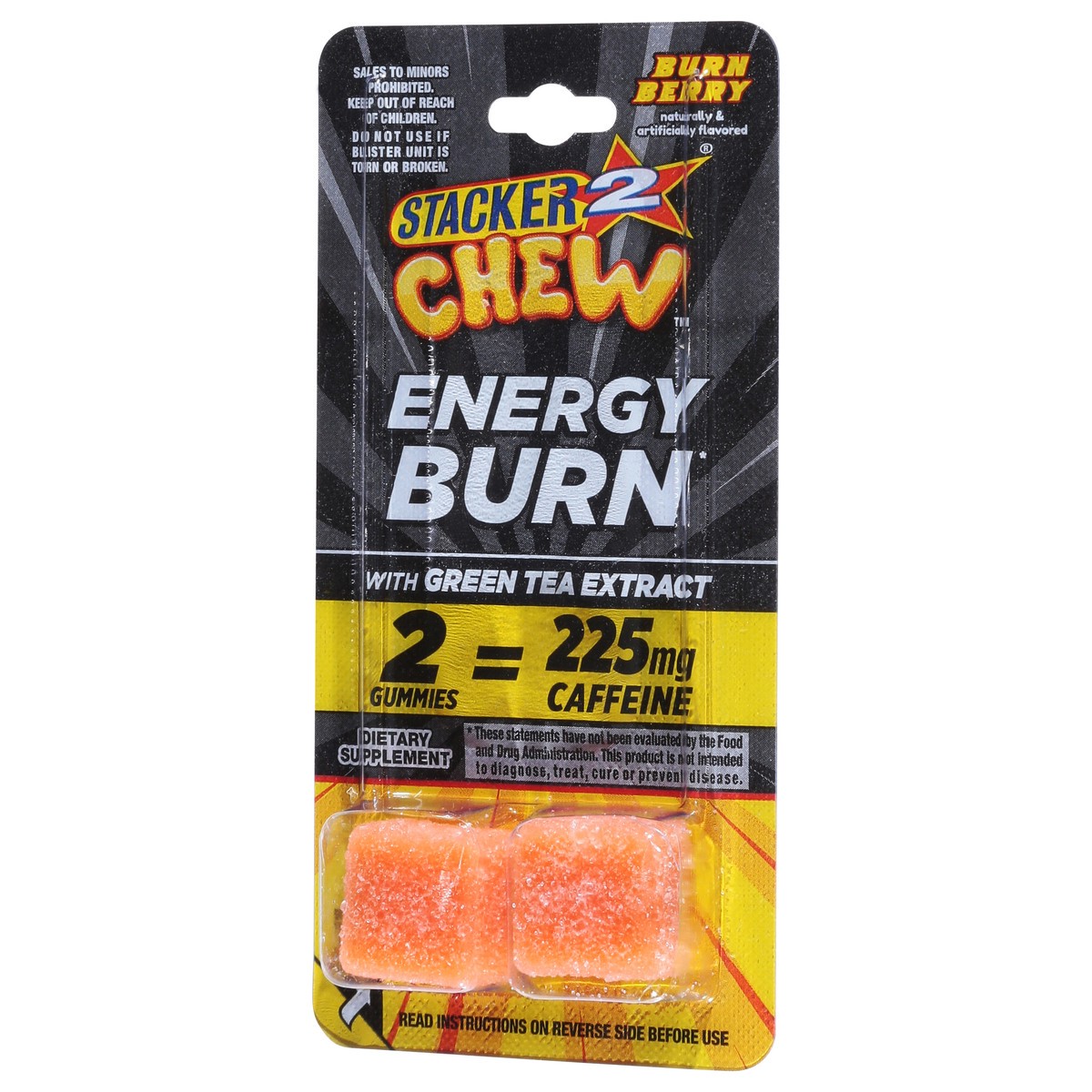 slide 2 of 4, Stacker2 Chew Energy Burn, 2 ct