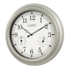 slide 5 of 17, La Crosse Technology Indoor/Outdoor Wall Clock with Temperature & Humidity - Silver, 1 ct