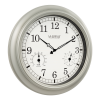 slide 9 of 17, La Crosse Technology Indoor/Outdoor Wall Clock with Temperature & Humidity - Silver, 1 ct