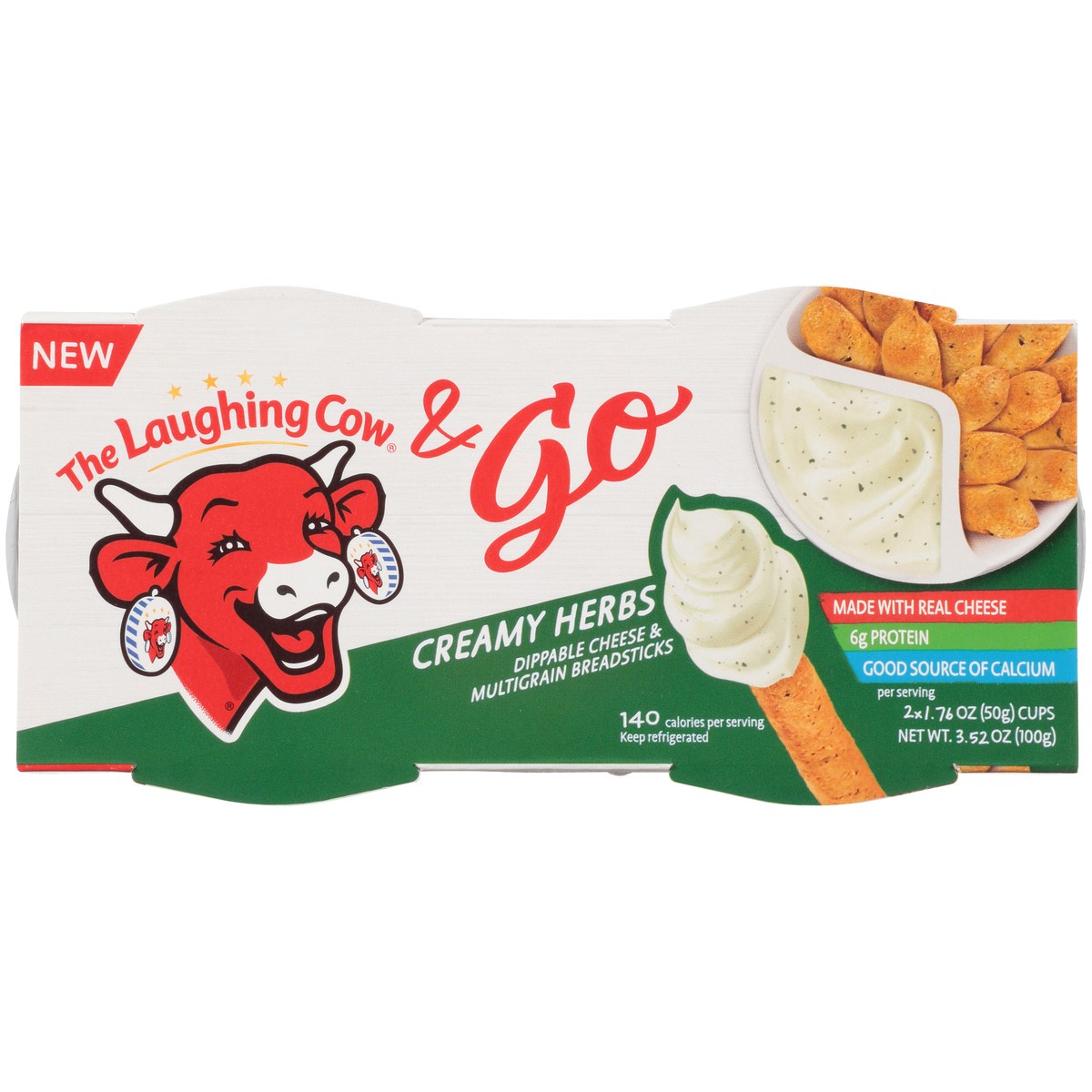 slide 2 of 13, The Laughing Cow Cheese Snacks, 3.52 oz