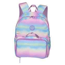 slide 1 of 1, Volkano Quest Rainsoft Silky Backpack And Lunch Cooler, Rainbow, 1 ct
