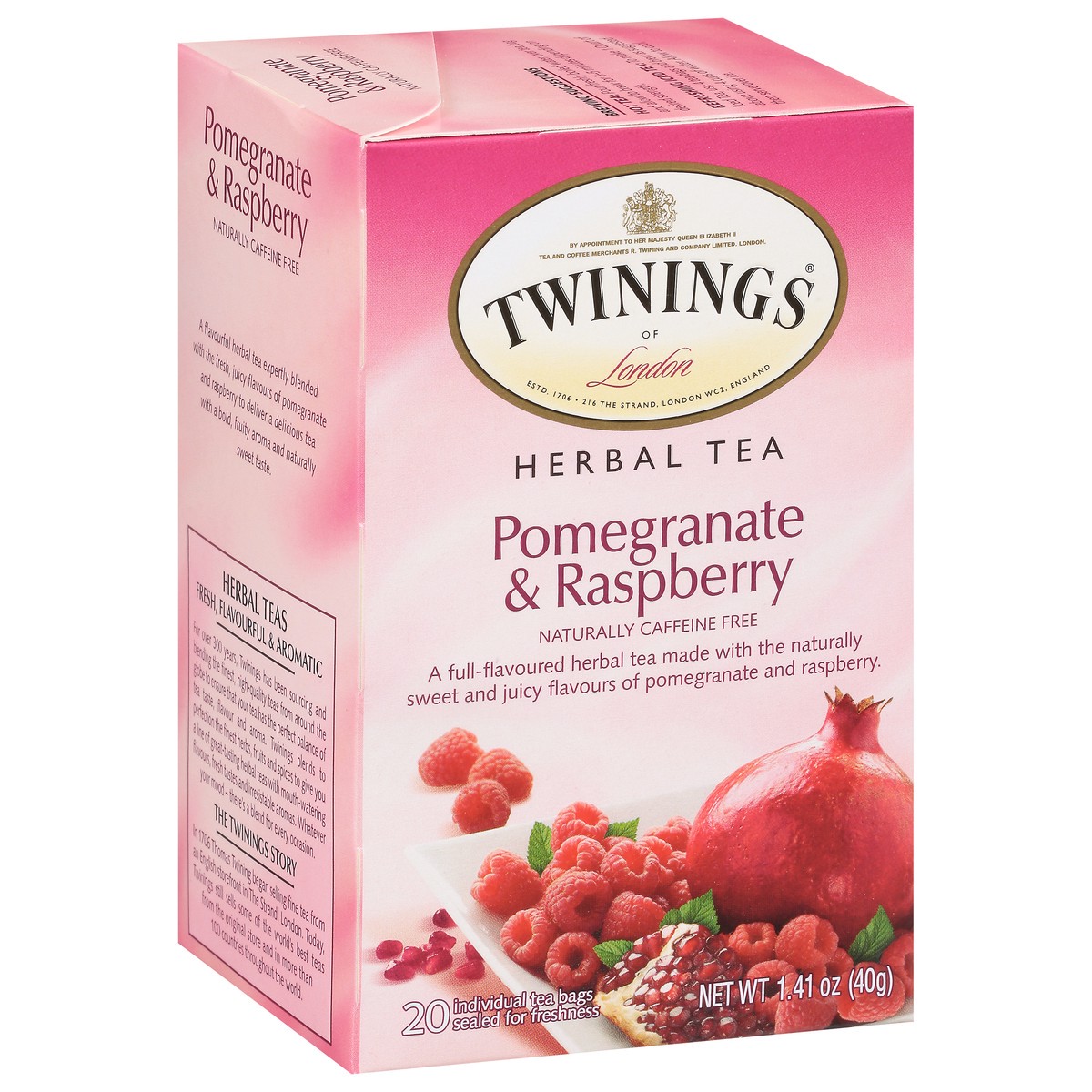 slide 8 of 9, Twinings Tea Bags Flavoured Pomegranate & Raspberry Herbal Tea - 20 ct, 20 ct