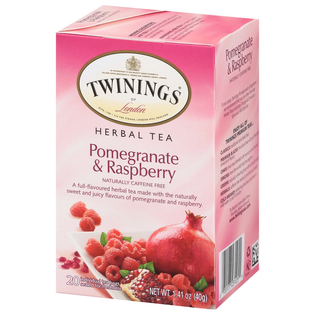 slide 6 of 9, Twinings Tea Bags Flavoured Pomegranate & Raspberry Herbal Tea - 20 ct, 20 ct