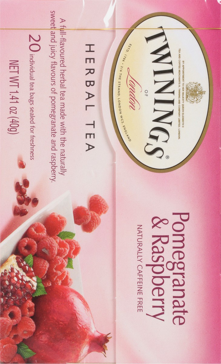 slide 3 of 9, Twinings Tea Bags Flavoured Pomegranate & Raspberry Herbal Tea - 20 ct, 20 ct