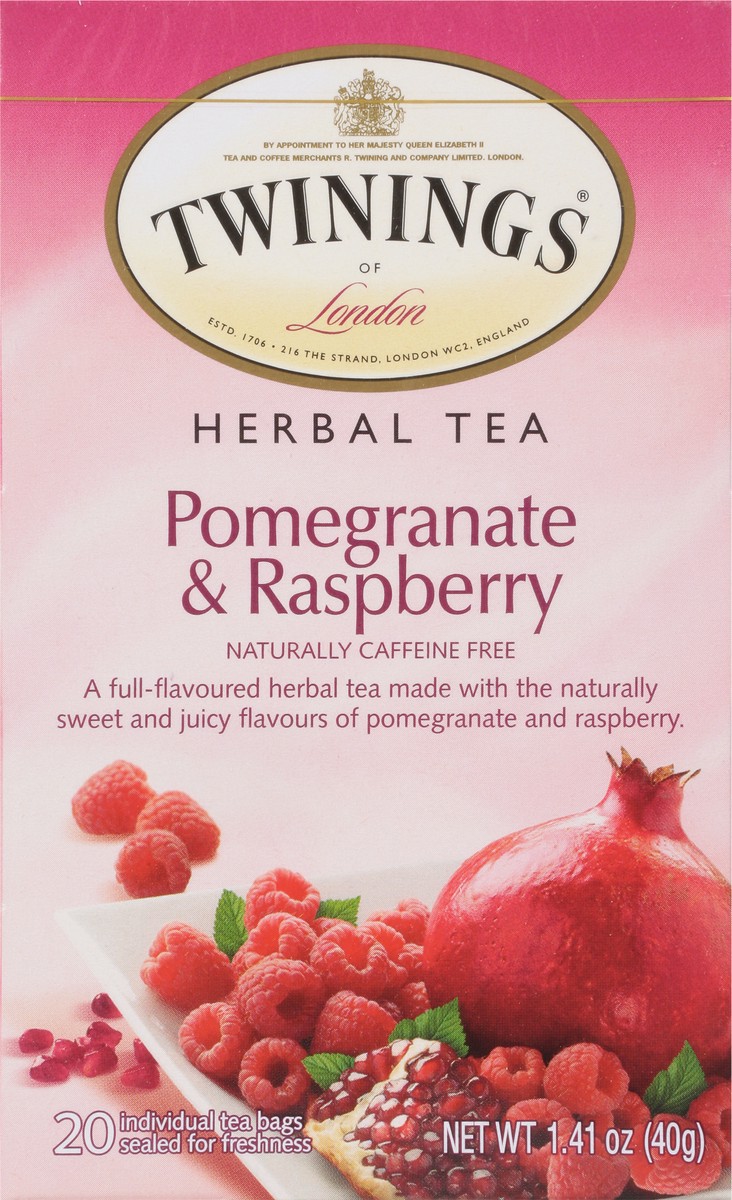 slide 7 of 9, Twinings Tea Bags Flavoured Pomegranate & Raspberry Herbal Tea - 20 ct, 20 ct