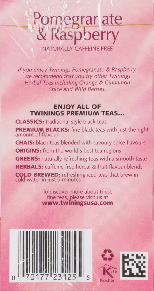 slide 5 of 9, Twinings Tea Bags Flavoured Pomegranate & Raspberry Herbal Tea - 20 ct, 20 ct