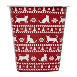 Kolorae Waste Can Fair Isle Cats