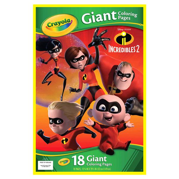 slide 1 of 2, Crayola Incredibles 2 Giant Coloring Pages, 1 ct