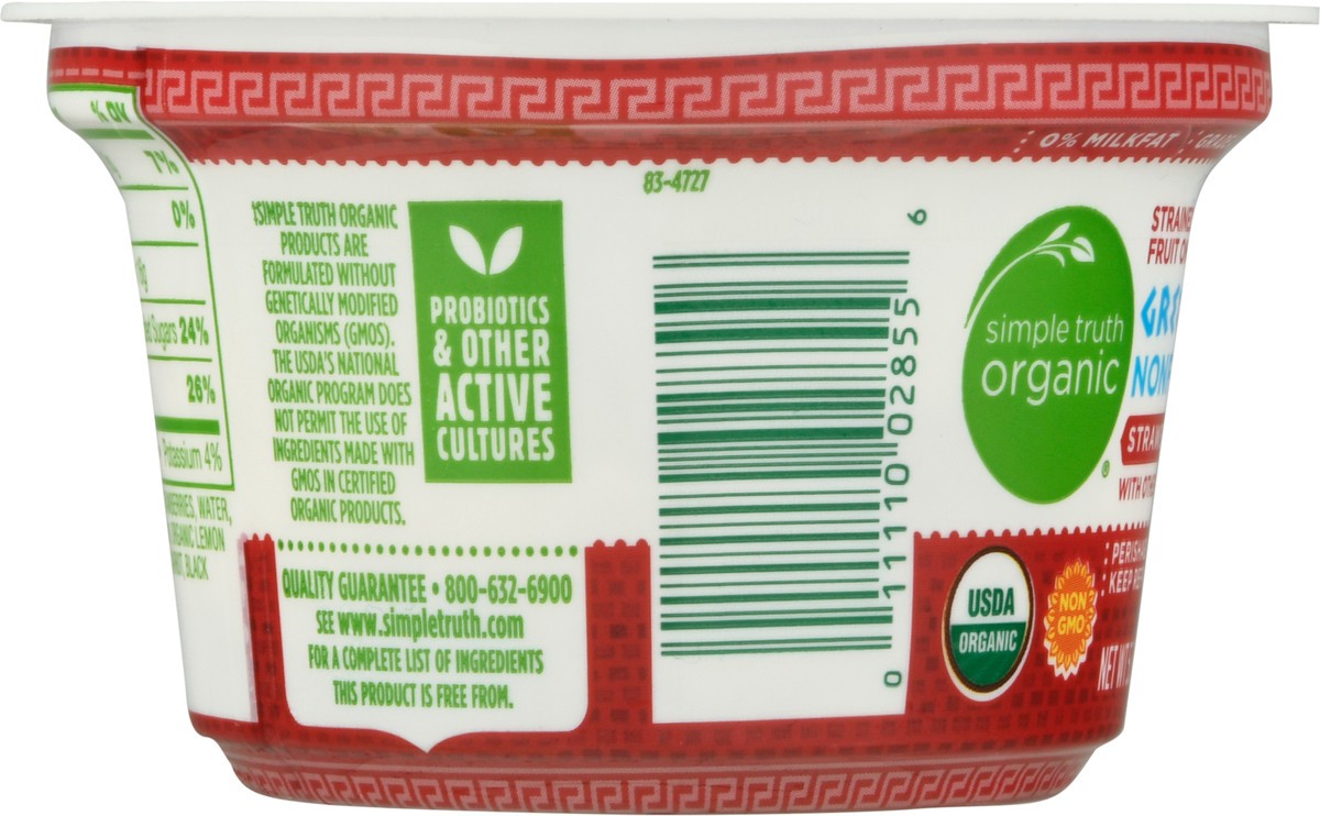 slide 2 of 11, Simple Truth Organic Strained Strawberry Greek Nonfat Yogurt, 5.3 oz