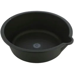 Custom Accessories Round Oil Drain Pan - Black