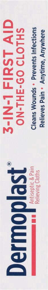 slide 4 of 6, Dermoplast First Aid 3-in-1 Cloths Antiseptic Treatment, 10 ct., 10 ct