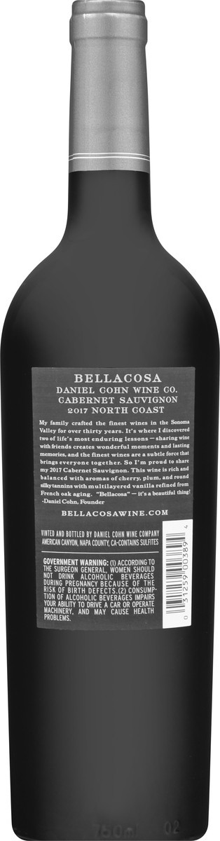 slide 5 of 9, Bellacosa North Coast Cabernet Sauvignon, 750ml, 750 ml