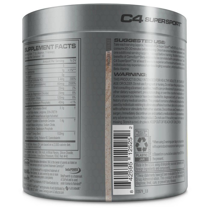slide 6 of 26, C4 Sport Cellucor C4 SuperSport Pre-Workout - Watermelon, 7.5 oz
