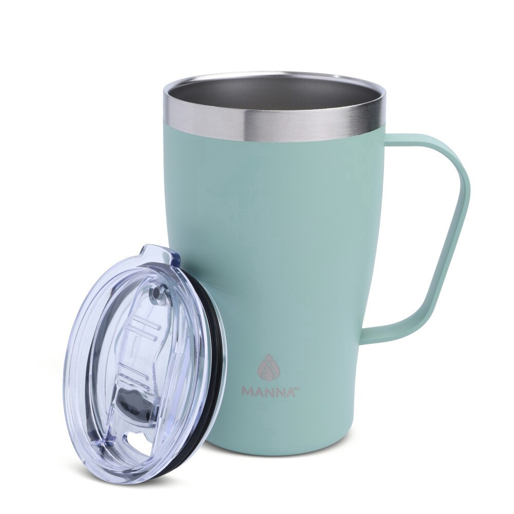 slide 4 of 4, Manna Cozy Stainless Steel Coffee Mug - Green Powder Coat, 18 oz